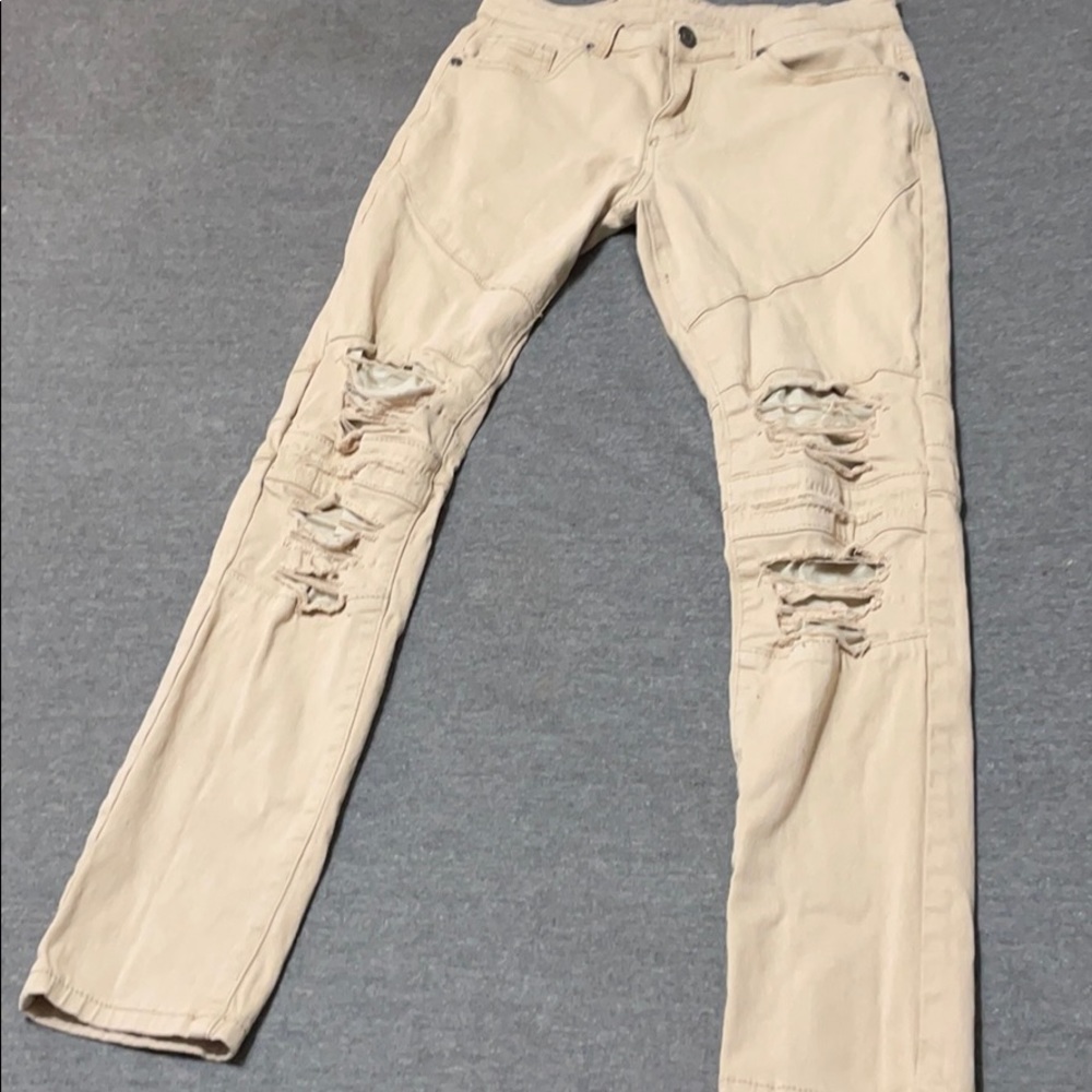 30x30 Rue 21 Ripped Khaki Skinny Jeans